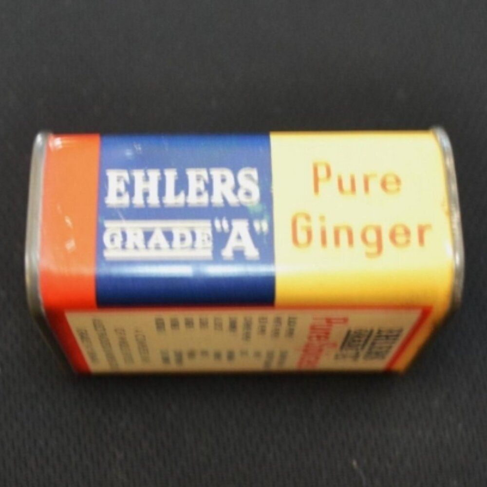 Vintage Spice Tin Ehlers Grade A Ginger Yellow Blue Red Kitchen Decor - Picture 2 of 3